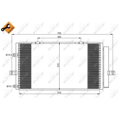 Afbeelding van Condensor, airconditioning NRF 35659