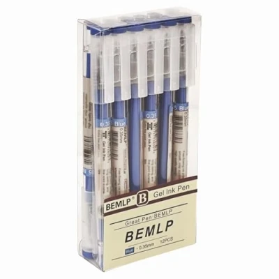 Afbeelding van Gel Ink Pen Extra fijne punt 0,35 mm Blauwe Vloeibare Rollerball Pennen Sneldrogende School Kantoor Student Examen Schrijven Briefpapier Supply 12 Stks/Set (Blauw)