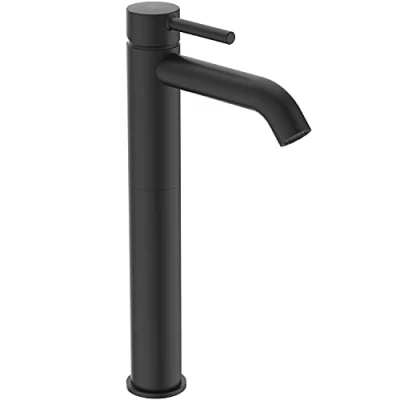 Afbeelding van Ideal Standard Silk Black wastafelkraan Verhoogd model. Met click
