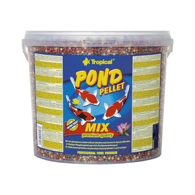 Afbeelding van POND PELLET MIX 5L / 700g is een mengsel van aantal soorten voeders voor het dagelijks voeren vijvervissen
