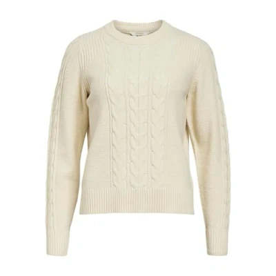 Afbeelding van Object Objdoris Re Ls Knit Pullover Truien &amp; vesten Dames Sweater Hoodie Vest Wit Maat L