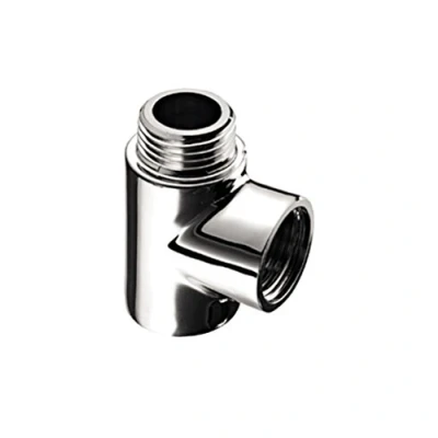 Afbeelding van Knelkoppeling T stuk met 1 binnendraad, buitenschroefdraad, knijp 1/2 inch x 12 mm Voor koperen buizen Aansluiting van armaturen verchroomd