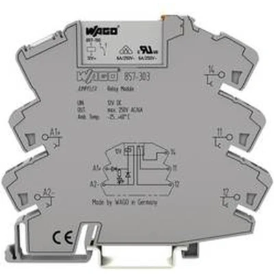 Afbeelding van WAGO 857 303 Relaismodule Nominale spanning: 12 V/DC Schakelstroom (max.): 6 A 1x wisselcontact 1 stuk(s)