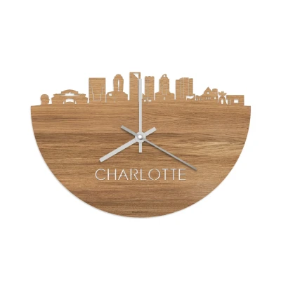 Afbeelding van Skyline Klok Charlotte Eiken