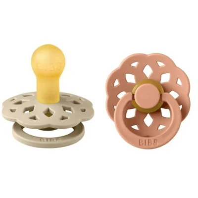 Afbeelding van BiBS Boheme Pacifier Stage 2 Fopspeen stuks Vanilla / Peach