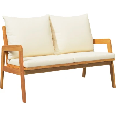 Afbeelding van vidaXL Tuinbank met Kussens 115x65x71 cm Massief Acaciahout