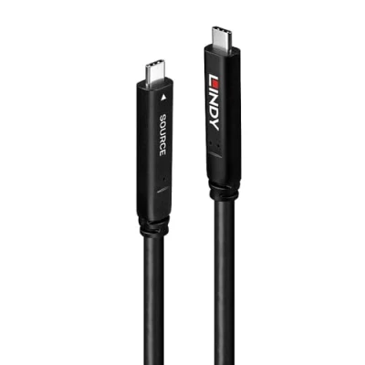 Afbeelding van Lindy Hybride kabel type C USB 3.2 Gen 2 &amp; DP 1.4, 15 m