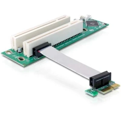 Afbeelding van PCI riser kaart 2x32bit/5V links 9cm kabel Delock