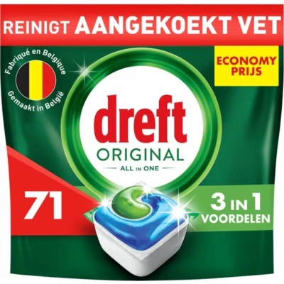 Afbeelding van Dreft Vaatwastabletten All In One Original 71 stuks