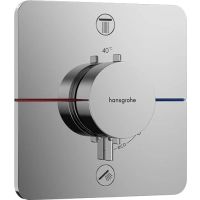 Afbeelding van hansgrohe showerselect comfort q thermostaat inbouw voor 2 functies chroom 15583000