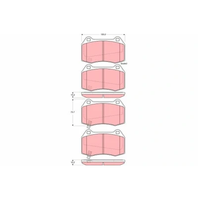 Afbeelding van Trw Remblokset GDB3381