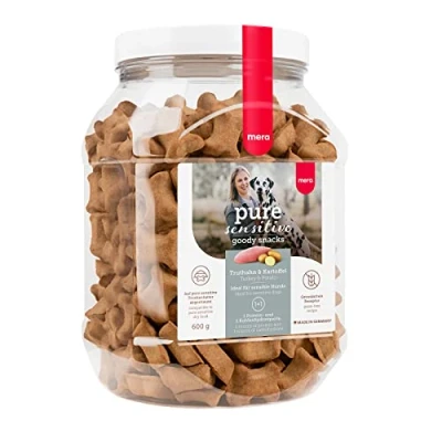 Afbeelding van 2x600g Kalkoen &amp; Aardappel MERA pure Sensitive Goody Hondensnacks