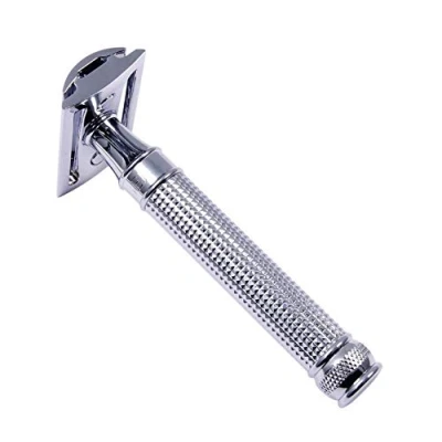 Afbeelding van Edwin Jagger Scheermes Razors Double Edge Safety 3D Diamond Effect Handle Chrome Plated Voor Mannen