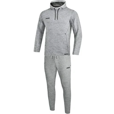 Afbeelding van Joggingpak met sweaterkap Premium Basics Grijs gemeleerd / 38