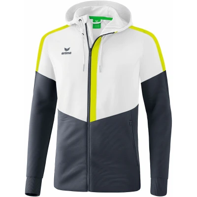 Afbeelding van Erima Squad trainingsjack met capuchon wit/slate grey/lime