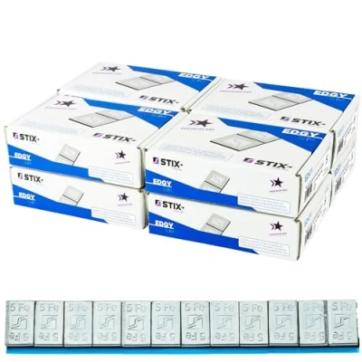 Afbeelding van STIX Automotive Equipment 400 lijmstaven, 24 kg, plakgewichten, balanceergewichten, 12 x 5 g, verzinkt