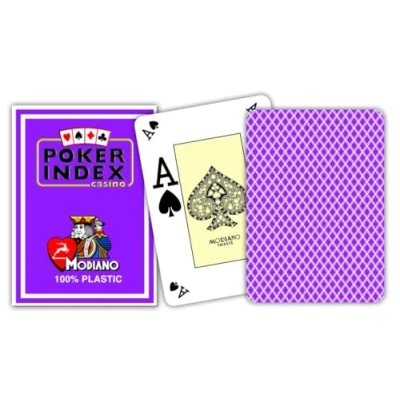 Afbeelding van Modiano Texas Poker 4 Mini Index paars