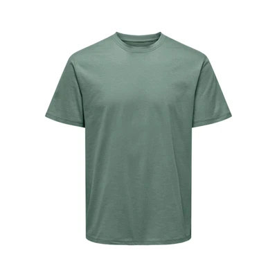 Afbeelding van Only &amp; Sons Einfarbiges Tshirt basic, Heren, Maat: XS, Iceberg green