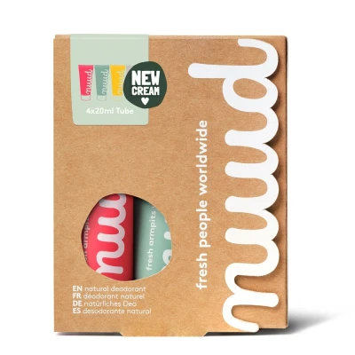 Afbeelding van Nuud deodorant family pack 4 x 20ml tube nieuwe formule