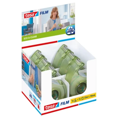 Afbeelding van Plakband Tesa 57069 eco&amp;clear 19mmx33m in dispenser