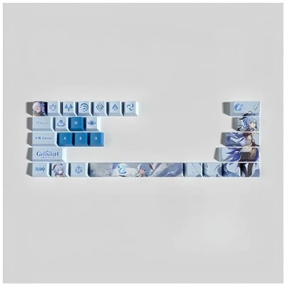 Afbeelding van Genshin Impact keycaps, 29 toetsen OEM/PBT thermische sublimatie aangepaste keycaps voor 61/64/87/104 Cherry Gateron MX Switches Mechanische toetsenborden. (Ganyu)