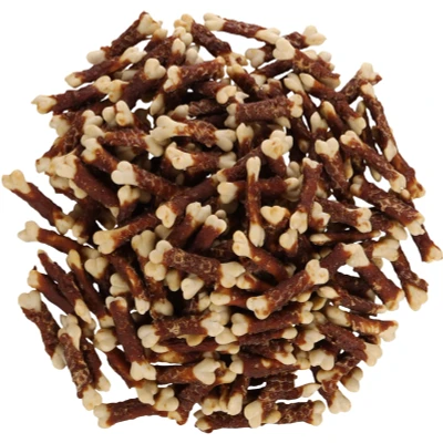 Afbeelding van &quot;Buffel Kauwsnack Calcium Bot met Kip/Eend Voordeelpak&quot; Natuur / Eend 6 7cm 230 stuks = 1,61kg