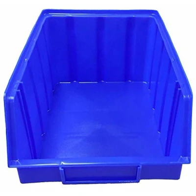 Afbeelding van 15 stuks stapelboxen, blauw, maat 4, 222 x 340 157 mm, kunststof PP, opbergbakken, stapelbakken zonder ophangvoorziening P D W®
