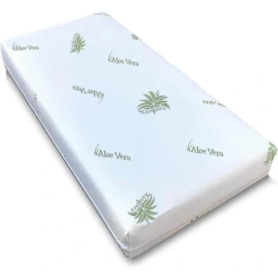 Afbeelding van Kiby® Matras voor kinderbed met aloë vera (Oeko Tex® en CERTIPUR ™ gecertificeerd), wiegmatras babybed, wasbaar afneembaar, 125 x 60 10 cm