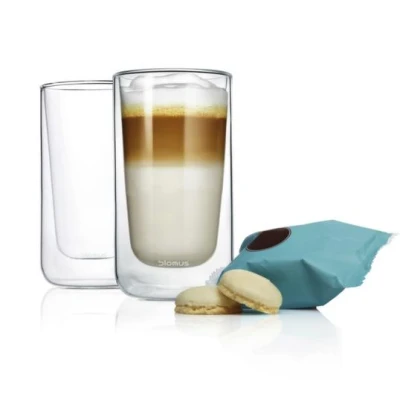 Afbeelding van Latte Macchiatoglazen Blomus Nero (2 delig)