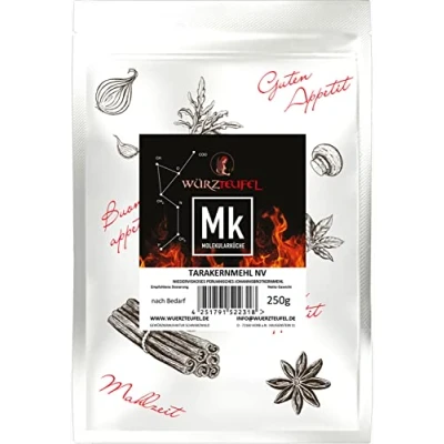 Afbeelding van Tarakernmeel, Tara Gum E 417, kernmeel laag viscos, Peruaans janisbroodpitmeel, plantaardige verdikkingsmiddelen. Zak 250 g.
