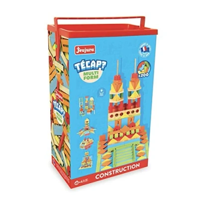 Afbeelding van JeuJura jeujuraj8345 Triangle Rectangle Multi vorm &quot;Tecap&quot; baksteen en blok speelgoed (200 delen)