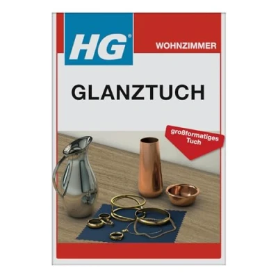 Afbeelding van HG Zilveren reinigingsdoek, zilverpoetsdoek voor het onderhoud van sieraden en ornamenten, hoogwaardige, speciaal geïmpregneerde polijstdoek, reinigt zacht, met glanseffect, 1 x 30 cm (495000105)