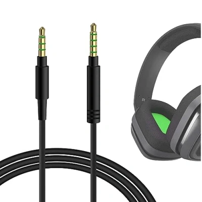 Afbeelding van Geekria Audiokabel, compatibel met Astro A40 tr, A40, A30, A10 Gen 2, gaming headset kabel, 3,5 mm naar vervangende stereo kabel (1,7 m)
