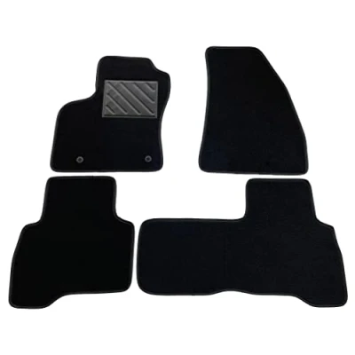 Afbeelding van Vloermatten voor Fiat Qubo vanaf 2008, precies passend, antislip, versterkte hielvoering van rubber, bevestigingsknoppen