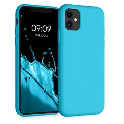 Afbeelding van kwmobile telefoonhoesje compatibel met Apple iPhone 11 hoesje Zachte case voor smartphone Back cover in zeeblauw