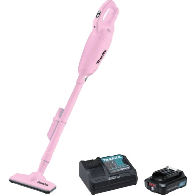 Afbeelding van Makita CL108FDSAP 12 V roze steel stofzuiger CXT met accu en lader