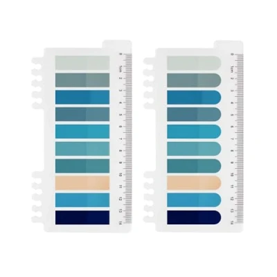 Afbeelding van Ordinate Transparante zelfklevende notitieblaadjes, kleine plakbriefjes, planner, sticky notes, boektabs, bladwijzer, schoolaccessoires, bullet journal accessoires (I 400 stuks mint