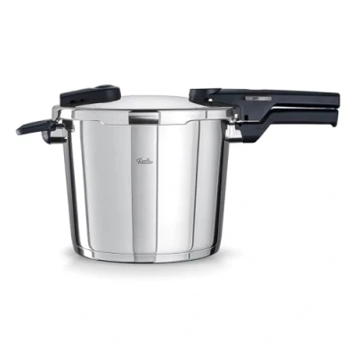 Afbeelding van Fissler Vitaquick/snelkookpan (6L, Ø 22 cm) roestvrijstalen stoompan, 2 gaarstanden, incl. inzetstuk, Made in Germany inductie