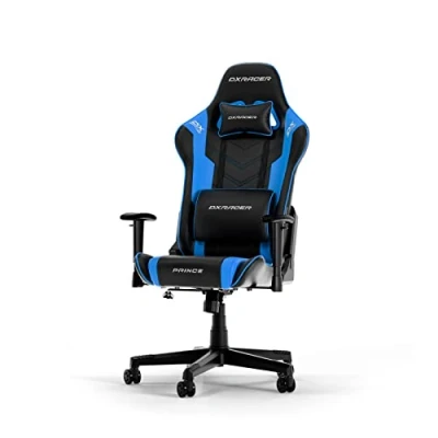 Afbeelding van DXRacer (Het Origineel) Prince P132 Gamingstoel, Kunstleer, Zwart Blauw, Tot 185 cm