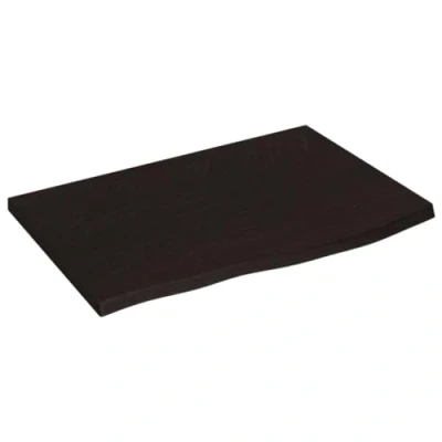Afbeelding van Wandschap 60x40x2 cm behandeld massief eikenhout donkergrijs