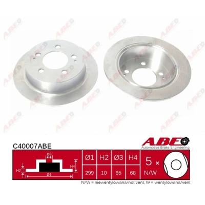 Afbeelding van ABE Remschijven C40007ABE