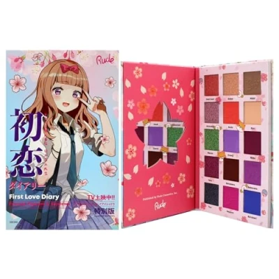 Afbeelding van Rude Cosmetics First Love Diary MANGA.3 Eyeshadow Palette 38099 15 kleuren Matte &amp; Shimmer Oogschaduw 22 g