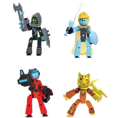 Afbeelding van Zing StikBot Legendz Series 2 Inclusief MERC, Doctor Nevermore, Bolt, Kallista Collectible Action Figures en Accessoires, Stop Motionanimatie, vanaf 4 jaar