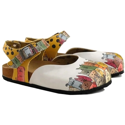 Afbeelding van GOBY Group Of Dogs Clogs Slippers Hoge kwaliteit Handmade Maat 37