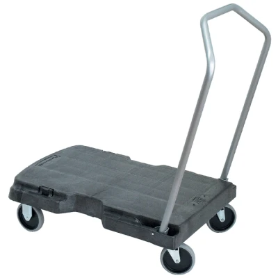Afbeelding van Transportkar Rubbermaid Triple Trolley inklapbaar 225kg zwart