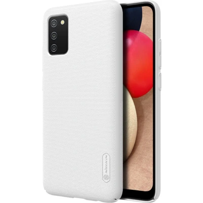 Afbeelding van Nillkin Super Frosted Shield Back Cover Geschikt voor Samsung Galaxy A02S Wit