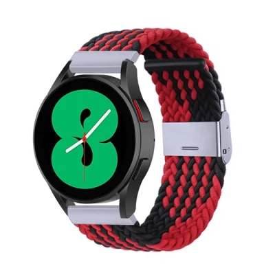 Afbeelding van Garmin Approach S12 / S40 S42 Braided nylon bandje Rood zwart