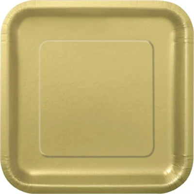 Afbeelding van Borden Goud Vierkant 22cm 14 stuks