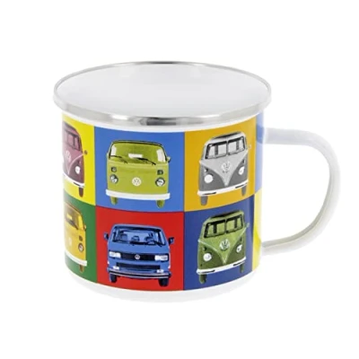 Afbeelding van BRISA VW Collection Volkswagen T1 Bus Transporter Emaille Mok 500ml Veelkleurig