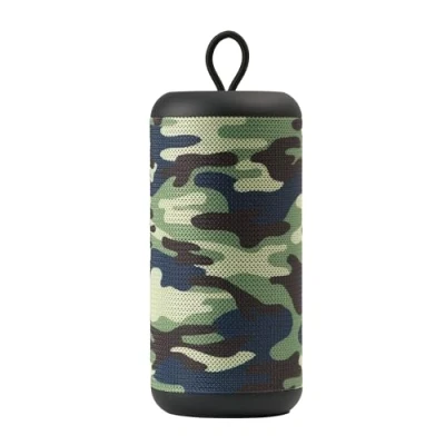 Afbeelding van Music Sound Verticale bluetooth speaker 5.0 camouflage cilindervormig 20,5cm x 8cm goede kwaliteit